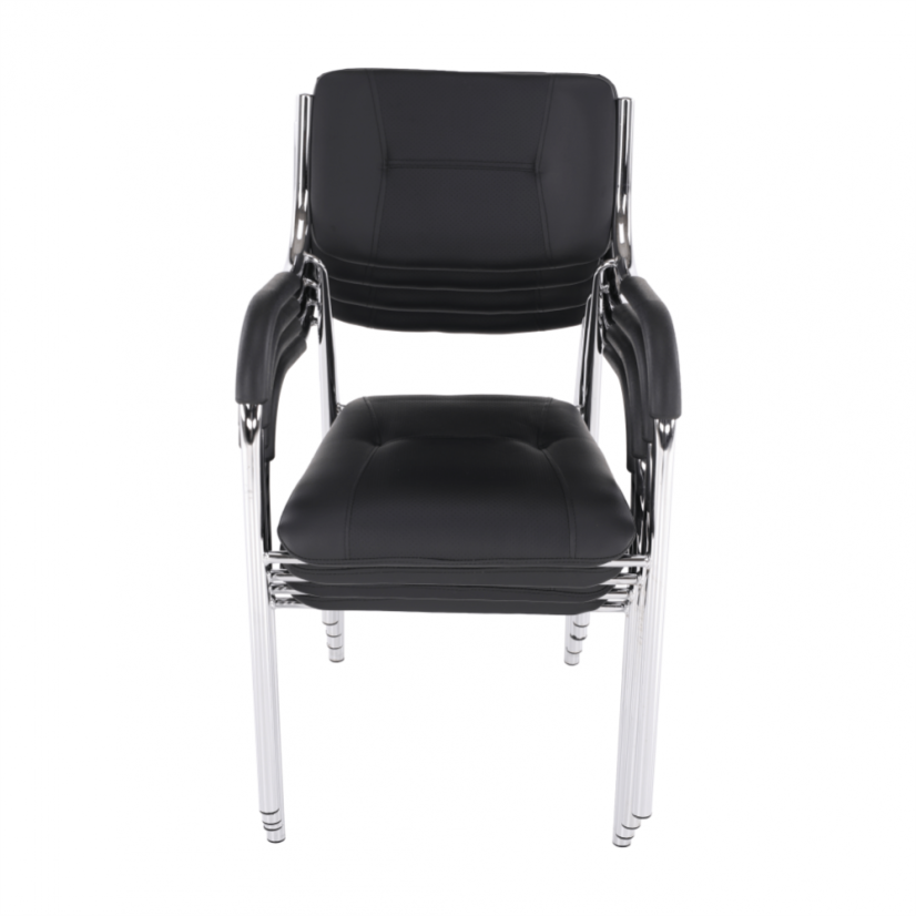 Konferenčná stolička ILHAM — kov, látka, čierna