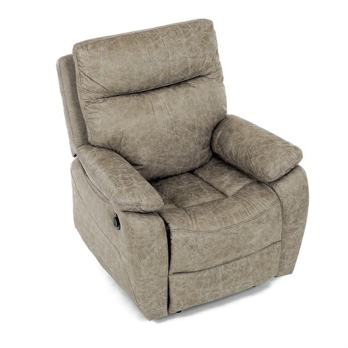 TV křeslo CHRISTOF s elektrickým polohováním — látka vintage, lanýžová Autronic