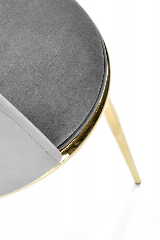 Jedálenská stolička NETIS - oceľ, látka, šedá