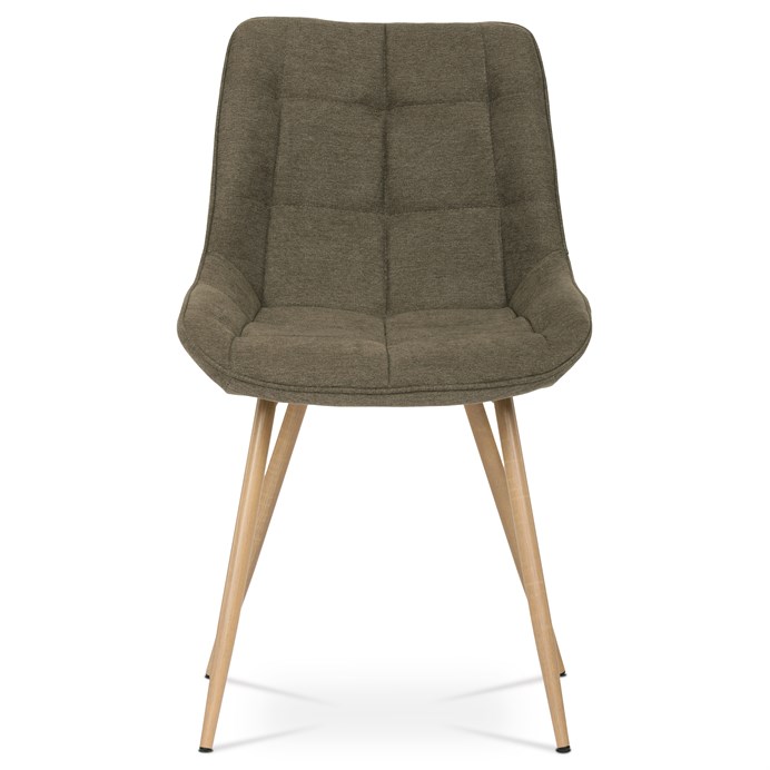 Jídelní židle VOX – kov, samet, hnědá Autronic