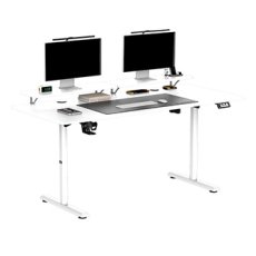 ULTRADESK HIGHLANDER XXL Bílý pracovní stůl s elektrickým nastavením Lama Plus