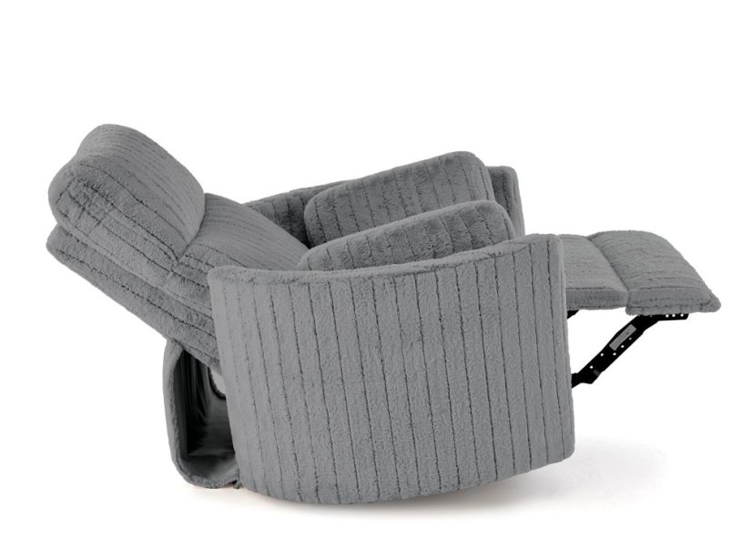 Televízne kreslo PEGAS s elektrickým nastavením polohy – sivá