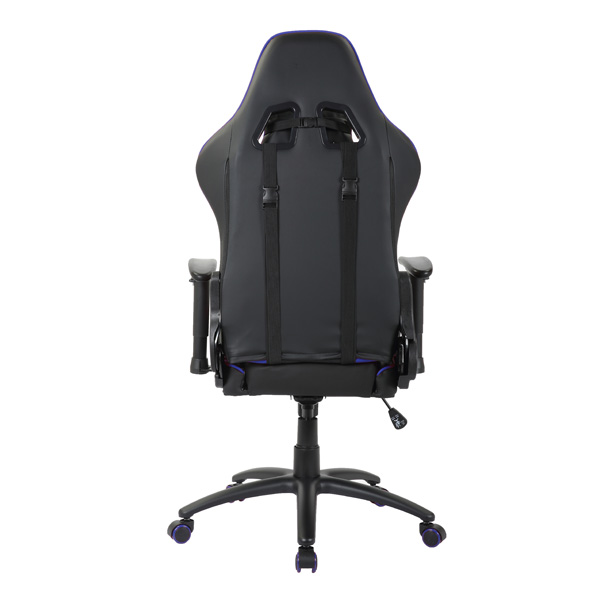 Herné kreslo RED FIGHTER C1 – umelá koža, čierna / modrá, nosnosť 150 kg