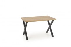 Jídelní stůl APEX – 140x85x76, dub, černý