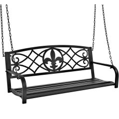 Zahradní houpačka ABEA — ocel, černá Kondela