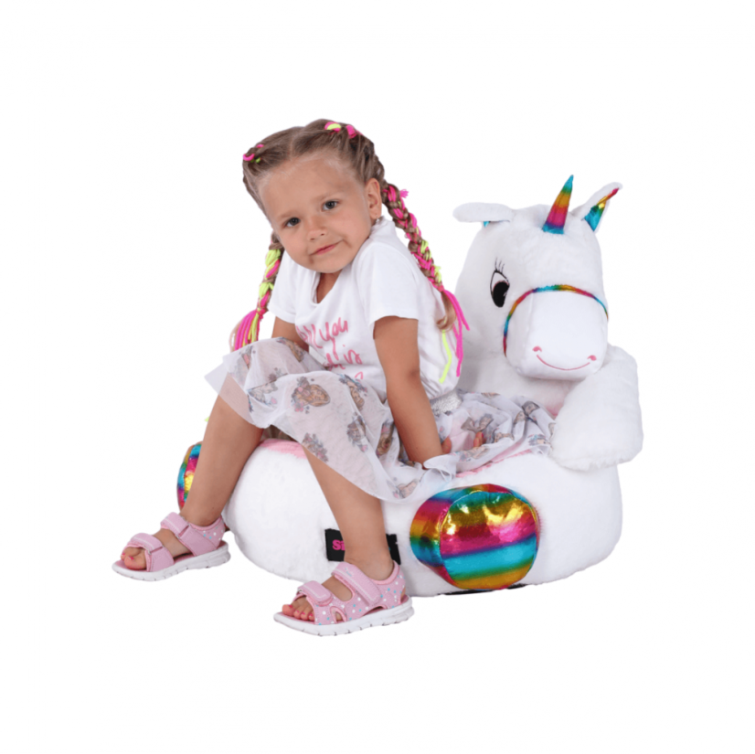 Sedací vak BUFEL - 50x45, látka, biela