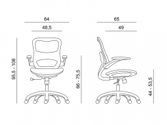 Kancelářská ergonomická židle Antares DREAM — bílá, s područkami