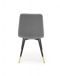 Jídelní židle ROSARIO –⁠ kov/látka, šedá