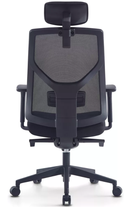 Kancelářská ergonomická židle ARES s podhlavníkem — síť, černý plast, nosnost 120 kg, čern MERCURY STAR