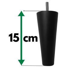 Vyšší nohy černé pro zeleného a červeného ušáka VISBY s výškou 15 cm