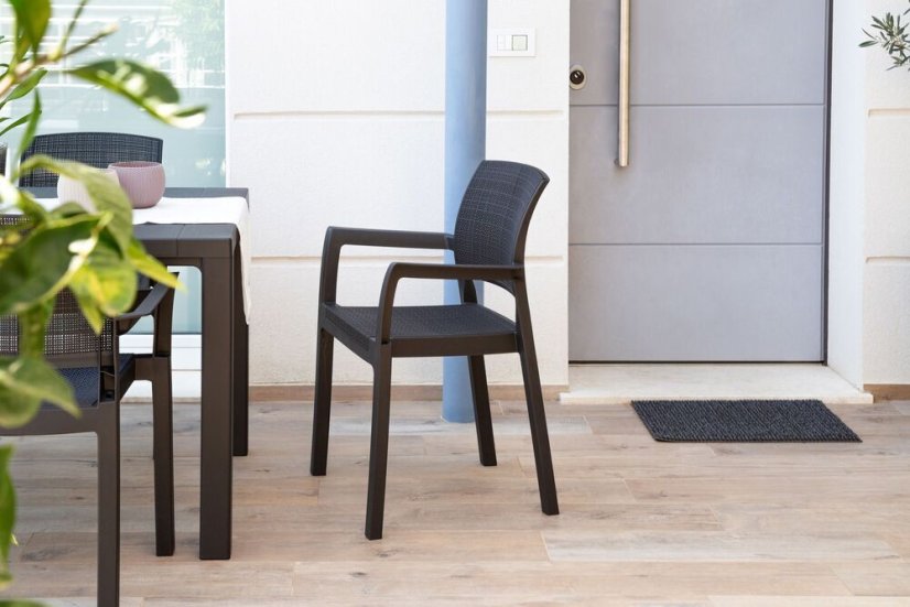 ALBA plastové křeslo - grafit