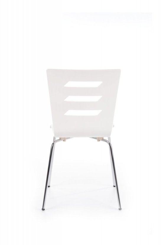 Stolička NIRA - kov, preglejka, biela