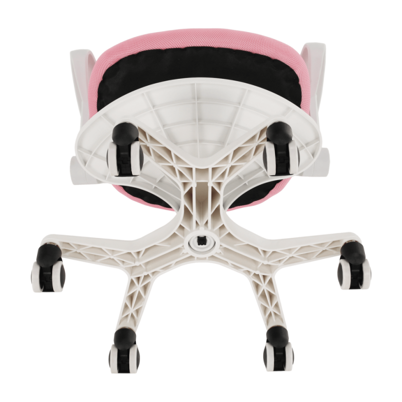 Dětská rostoucí židle s podnoží ANAIS – síťovina, plast, růžová / bílá Kondela