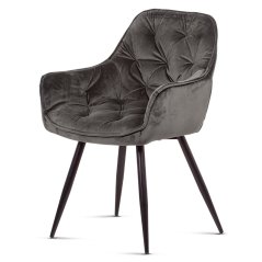 Jedálenské kresielko TALON - kov, zamatová látka, viac farieb