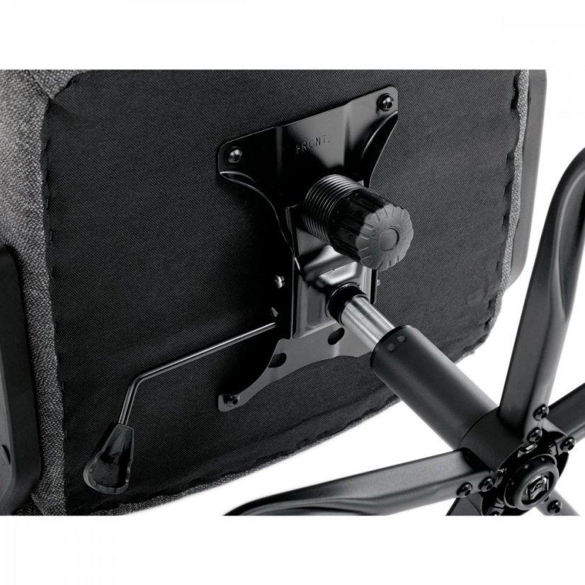 Kancelárske kreslo EZRA — kov, látka, sivá