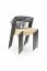 Jedálenská stolička LUCENTA — kov, povraz, čierna