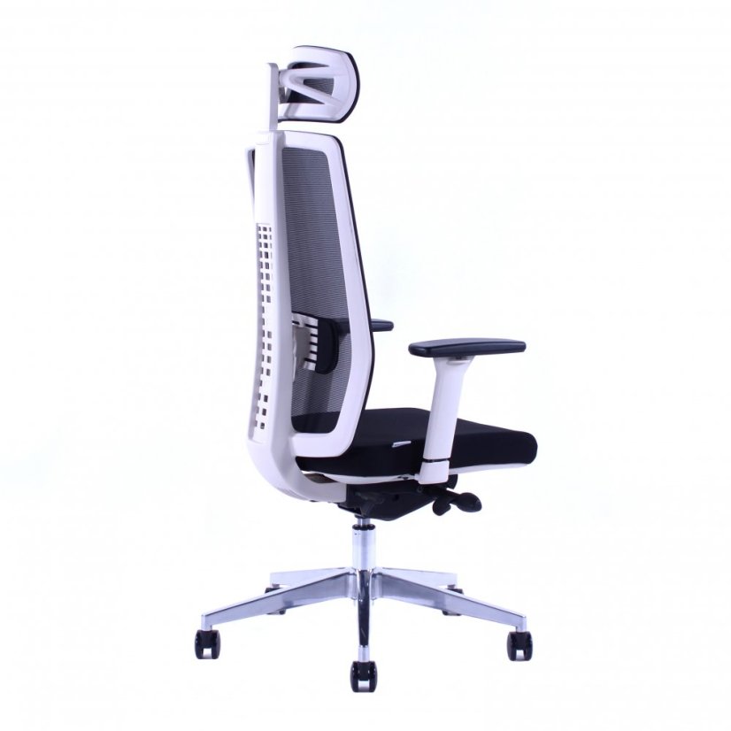 Kancelárska ergonomická stolička Sego SPIRIT W — biela, nosnosť 130 kg