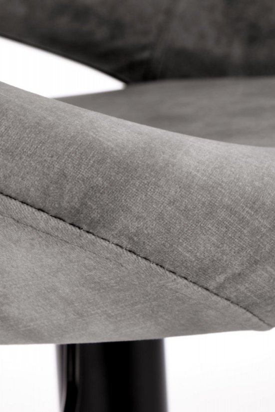 Barová židle POLO – kov, látka šedá Halmar