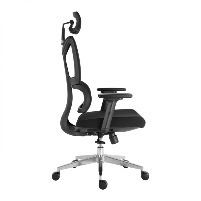 Kancelárska ergonomická stolička NERO XXL — čierna, nosnosť 150 kg