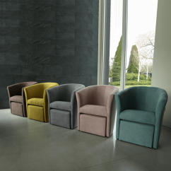 Relaxační křeslo ROSE s taburetem — látka/více barev Hopax