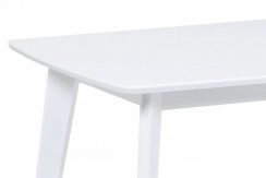 Jídelní stůl CAMPALE – masiv, bílá, 120×75 cm