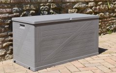WOOD zahradní plastový úložný box 420 L - světle šedá