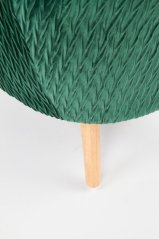 Relaxačné kreslo ušiak RAVEL - látka, masív, zelená