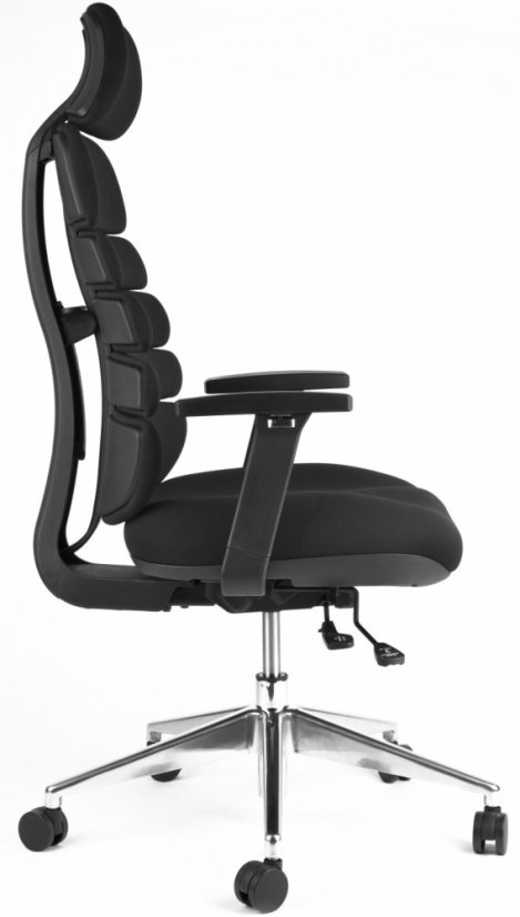 Kancelárska ergonomická stolička SPINE s podhlavníkom — látka, nosnosť 130 kg, viac farieb - Farebné varianty stoličky SPINE: Modrá
