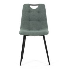 Jedálenská stolička FORMA – zelena látka, čierne kovové nohy Autronic