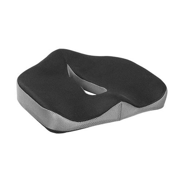 Ergonomický podsedák pod zadok - pamäťová pena, čierna / šedá