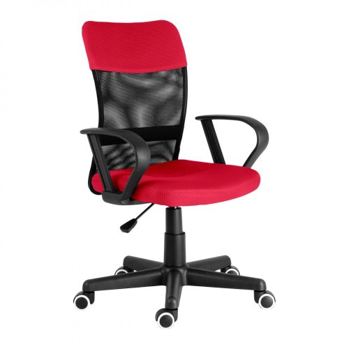 Dětská židle na kolečkách TIMMY II — látka, červená