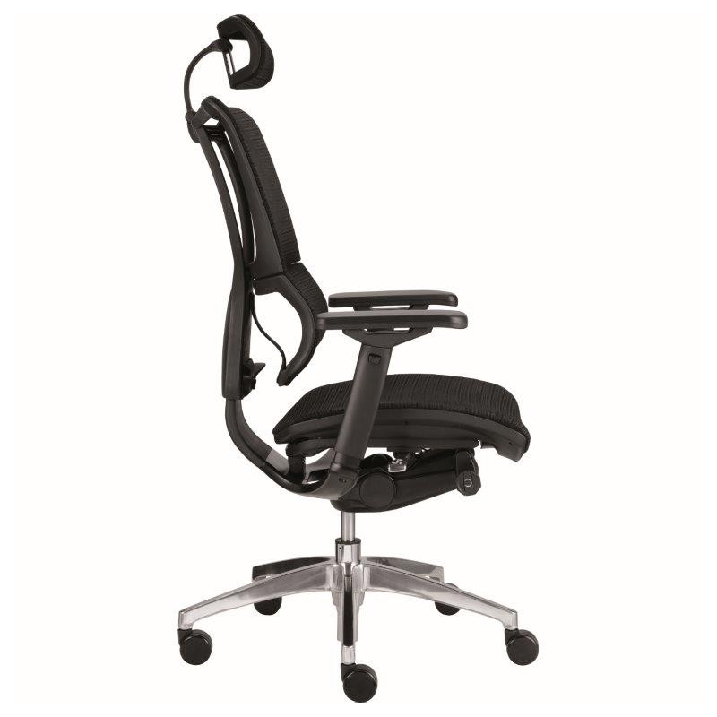 Kancelárska otočná stolička JOO - sieťovina, čierna