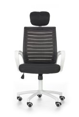 Kancelárska otočná stolička SOCKET - sieť, látka, čierna / biela