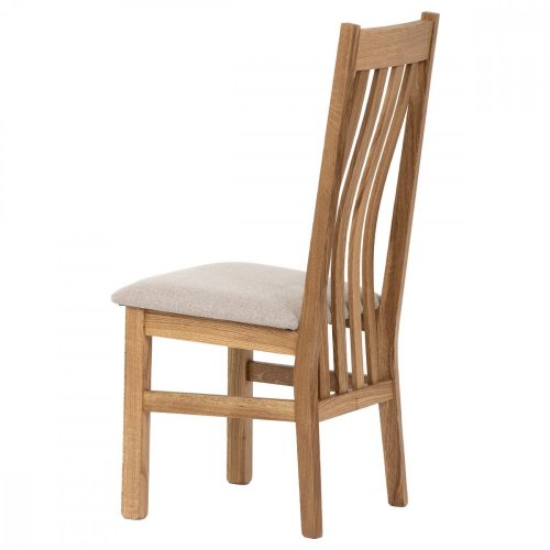 Jedálenská stolička FLINT — masív dub, látka, viac farieb