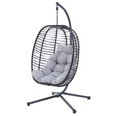 Závěsné křeslo SWINGTAN – kov, šedá