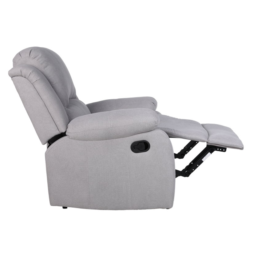 Relaxační polohovací křeslo ASKOY NEW v šedé látce Kondela
