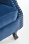 Relaxační křeslo ušák TITAN — masiv buk, látka, modrá
