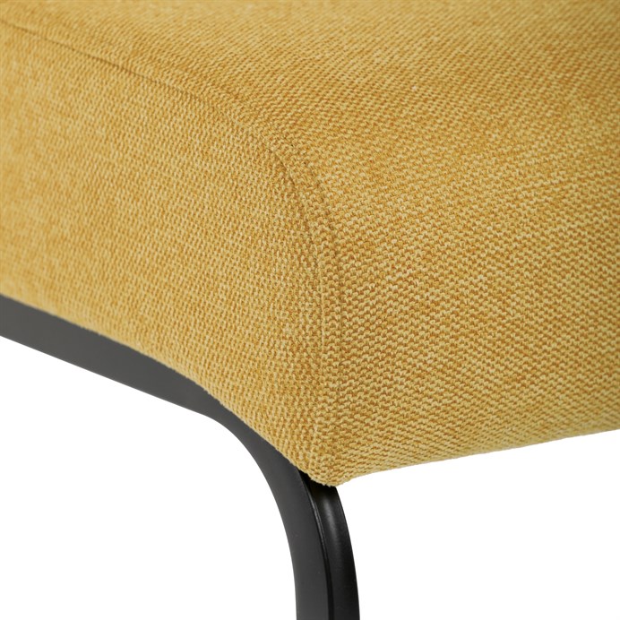 Štýlová žltá jedálenská stolička NIKA s látkou Autronic