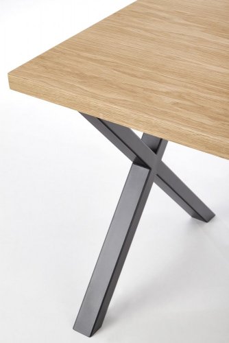 Jídelní stůl APEX –⁠ 140x85x76, dub, černý