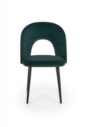 Jídelní židle NEWARK –⁠ kov/látka, zelená