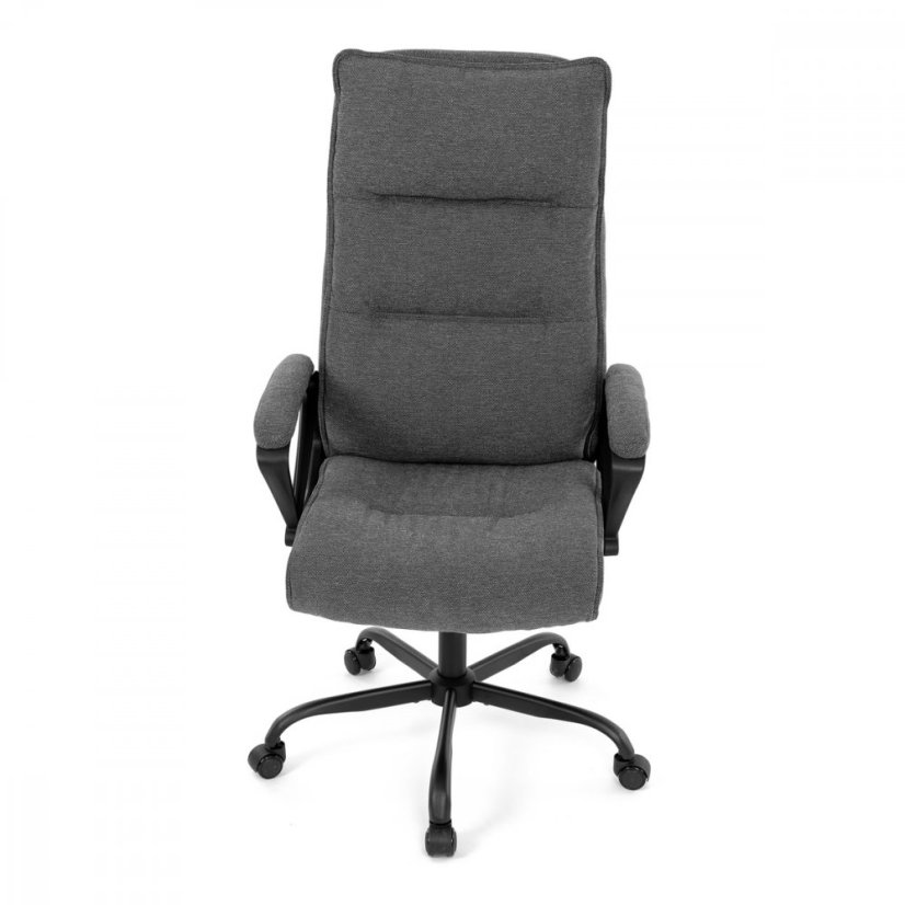 Kancelárske kreslo EZRA — kov, látka, sivá