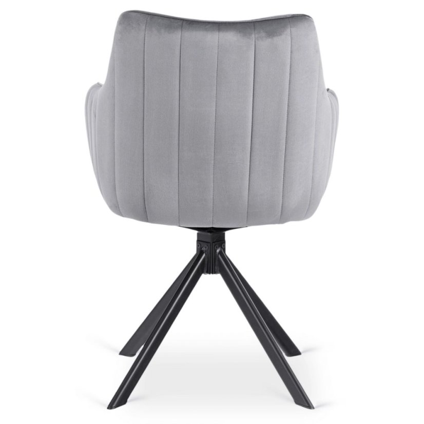 Otočná stolička MUMBAI 2 Šedá Zamat – Elegantný Komfort pre Domov i Kanceláriu