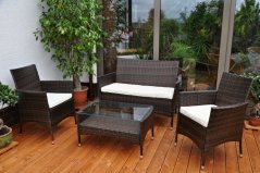 Zahradní set MAGNI II — umělý ratan, hnědá Axin trading