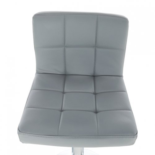 Barová židle KANDY NEW — ekokůže šedá/chrom