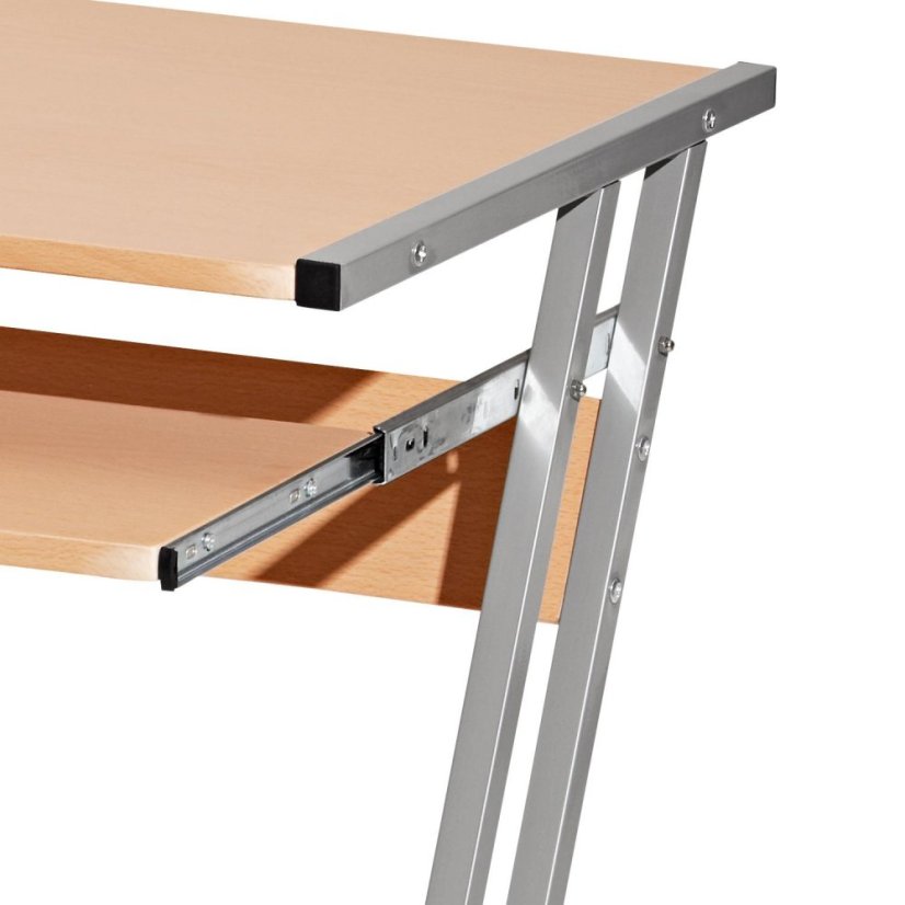 PC stůl na kolečkách KARA - kov, dekor dub sonoma IDEA nábytek