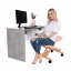 Ergonomická kľakačka GROCO – krémová látka, drevo buk