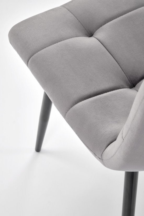 Jedálenská stolička TIMO II — kov, látka, sivá