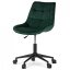 Otočná pracovní židle GAVIS — kov, látka, zelená