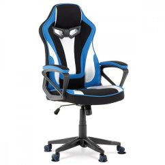 Herní křeslo RACING STYLE — látka, modrá Autronic