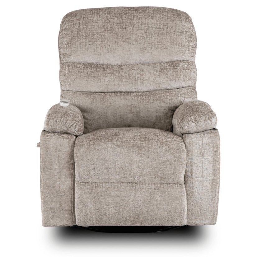 Masážne Kreslo BRUCE Polohovateľné — Béžové s masážnymi funkciami